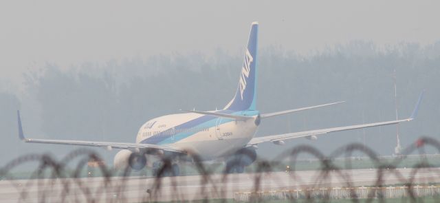 Boeing 737-800 (JAO6AN) - Full power on Runway 01... Dreamliner wasn't flying the route today for some reason