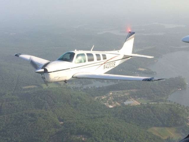 Beechcraft Bonanza (36) (N4203S) - Over Lake of the Ozarks