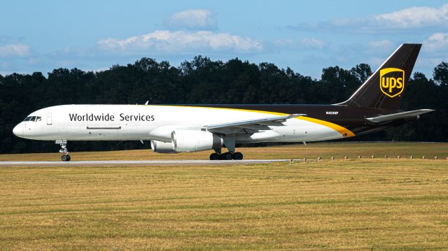 Boeing 757-200 (N450UP) - Very special departure on 34L! Usually 16R is in use by UPS due to the single taxiway leading from there to the ramp