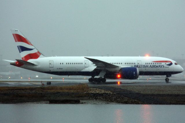 Boeing 787-8 (G-ZBJD) - British Airways arriving to a snowy Boston from London on 12/18/21.