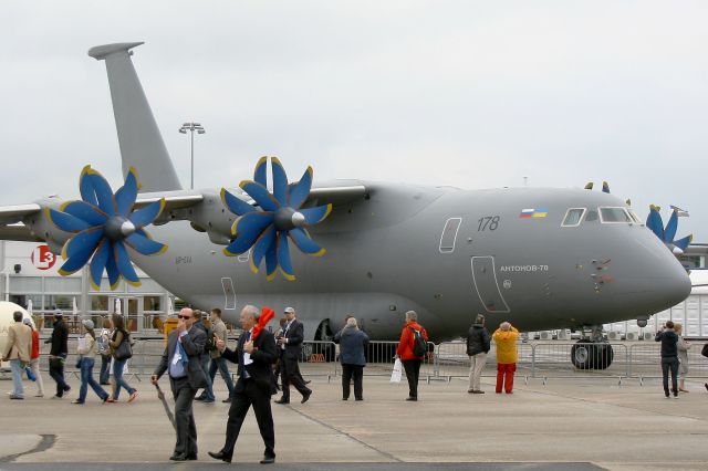 Antonov An-70 (UR-EXA) - Antonov An-70, Static display, Paris-Le Bourget (LFPB-LBG) Air Show 2013