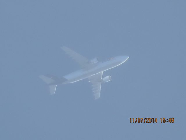 Airbus A300F4-600 (N677FE) - FedEx flight 362 from MEM to BOI over Southeastern Kansas at 34,000 feet.