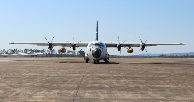 Lockheed EC-130J Hercules (N5103D) - Lockheed Aircraft 5818 - an LM-100J Super Hercules freighter - on the ramp at Northeast Alabama Regional Airport, Gadsden, AL - afternoon of February 25, 2021.