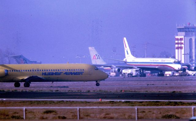 — — - SJC/KSJC San Jose, CA USA  circa 1977 unsure if I've already posted this photo years ago, but year apprx as a heavy fog and weather inversion layer enveloped SFO causing delays for landing traffic. SJC was somewhat clear and in a short time we had the United DC-8 Freighter, The AA 707 freighter behind the UAL DC-8 and a TWA 707 Cargojet on the ground, but I  could not get all 3 in 1 photo. I'm sure I posted the TWA 707 cargo on this page years ago, I just dont have the reg number to search. I used this photo on the SFO airline collectible show Instagram page for the upcoming show in sept 21, 2024.