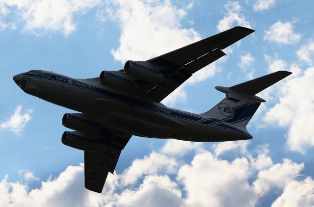 Ilyushin Il-76 (RA-76503) - Departing the Rogue Valley International–Medford Airport for Keflavik, Iceland.