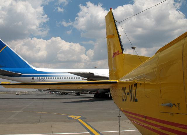 Cessna Caravan (ZS-NIZ) - A Caravan parked at the freight apron in Johannesburg, South Africa.