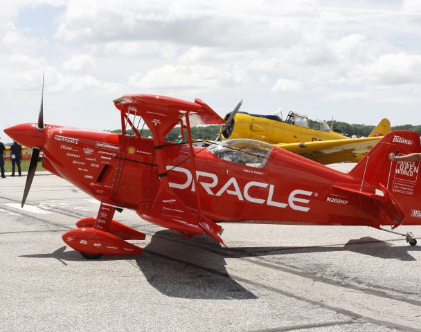 — — - Sean D.Tucker Team Oracle plane,taken at Great Lakes Airshow,june 30,2013,after st thomas,sean and his team had taken off to San Francisco for the July 4th celebration