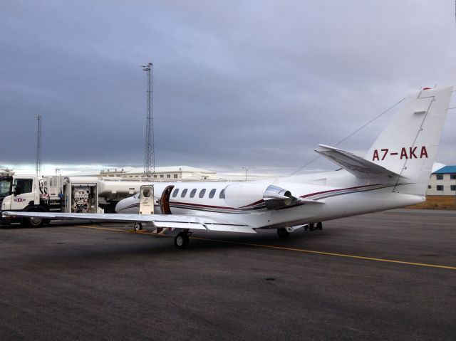 Cessna Citation V (A7-AKA) - Fuel stop in Iceland.