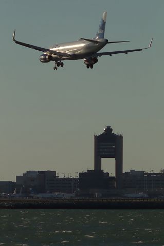 Airbus A320 — - Late afternoon BOS arrival