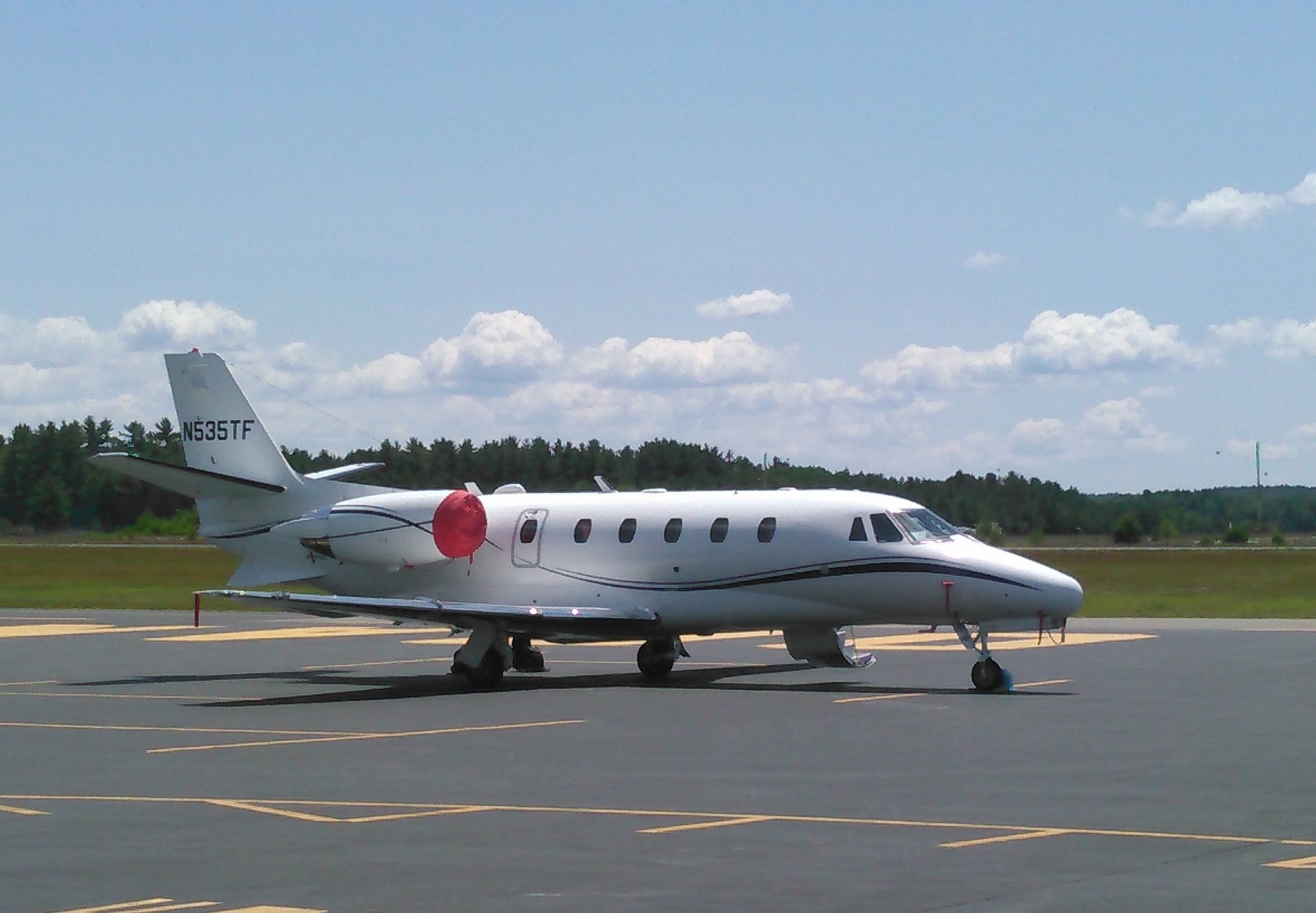 Cessna Citation Excel/XLS (N535TF) - Citation Excel on the ramp at Orange