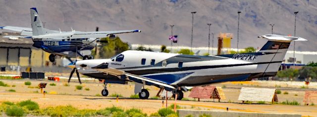Pilatus PC-12 (N727KF) - N727KF Pilatus PC-12 NGX s/n 2064 - North Las Vegas Airport  KVGTbr /Photo: TDelCorobr /May 24, 2024