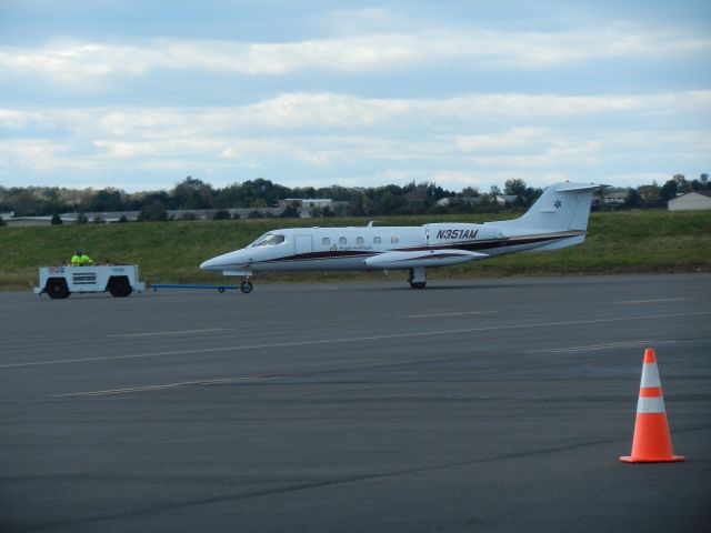 Learjet 35 (N351AM) - A Learjet 35 MEDEVAC Being Pushed By A Push Back Truck On The Ramp, Since This Aircraft Has The Ambulance Icon On The Verical Stablizer And It Says Angel Medflight We Can Conclude That This Is A Lifeguard Aircraft