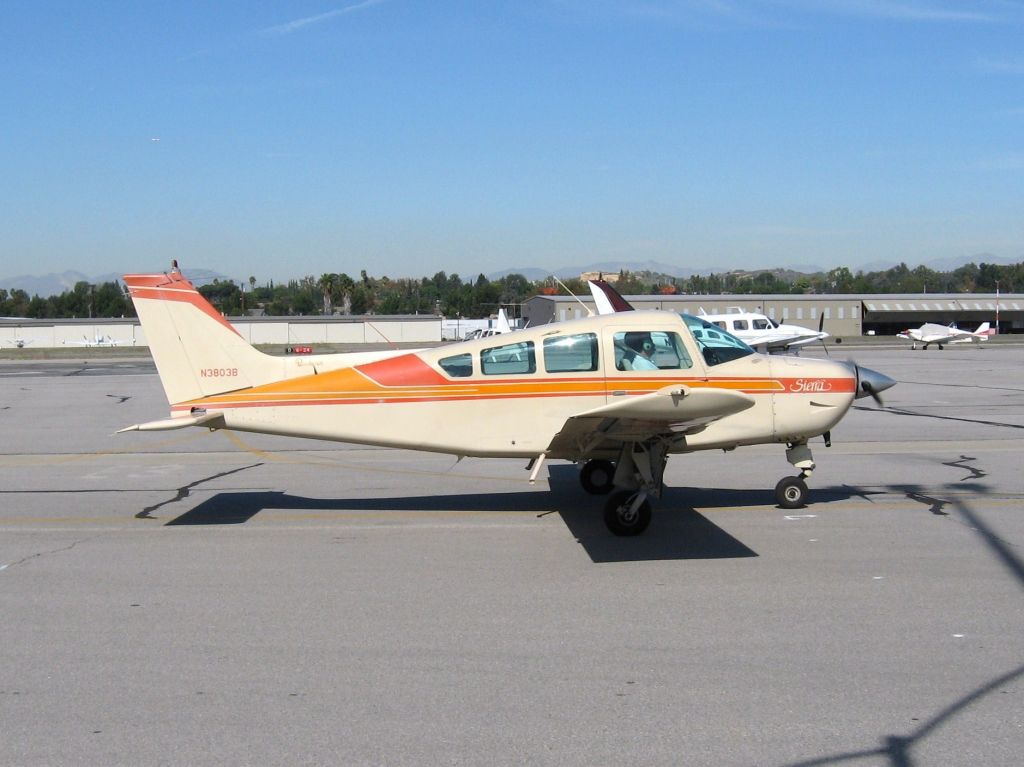 Beechcraft Sierra (N3803B) - Taxiing at Fullerton