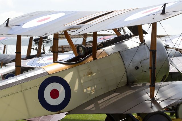 — — - Sun illuminates the fabric, revealing how vulnerable the pilot was to machine gun fire during WW1 Aerial Dog Fights.