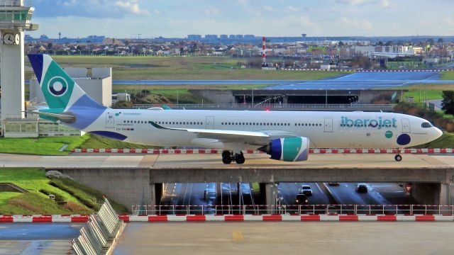 Airbus A330-900 (CS-TKH) - Chartered by Corsair international destination Pointe à Pitre. Taxiing above the National 7. Concorde in the distance.(On the right.)