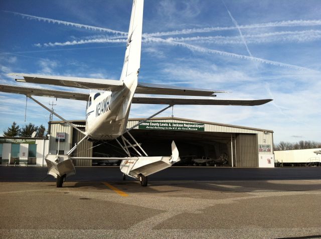 Cessna 206 Stationair (N214MH) - On the ramp at MacAir Aviation at the Greene County Regional Airport (i19).