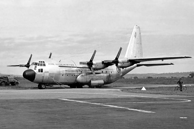 Lockheed C-130 Hercules (A97215) - Lockheed C-130A RAAF A97-215 early 1960s Wagga Wagga (YSWG)