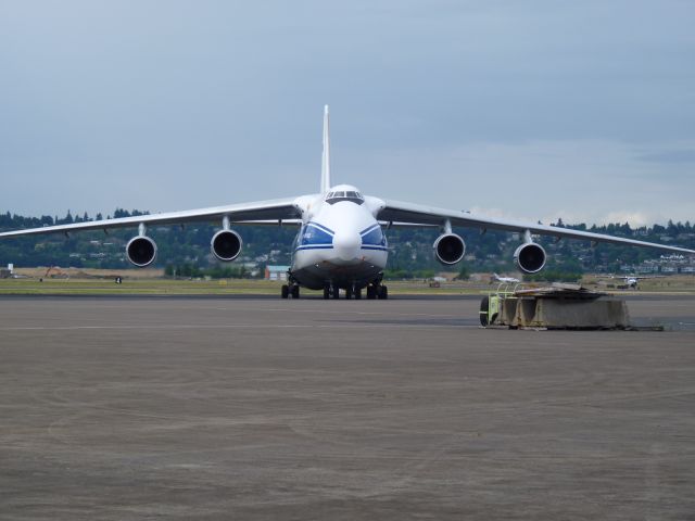 Antonov An-124 Ruslan (N82079) - Ready to be blocked in.