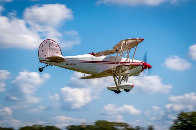 GREAT LAKES Sport Trainer (N240DG) - Waco Classic Aircraft/Great Lakes 2T-1A-2 departing the WACO Fly-in, in Troy Ohio. This was taken in September of 2017.