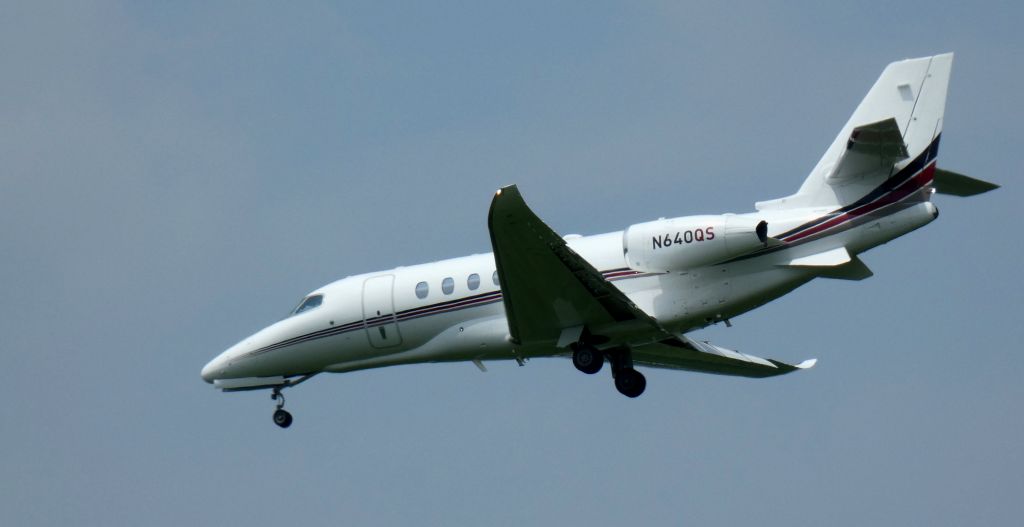 Cessna Citation Latitude (N640QS) - On short final is this 2020 Cessna 680A Citation Latitude in the Summer of 2023.