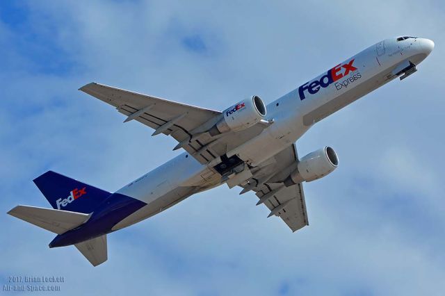— — - Fedex Express Boeing 757-230ER N985FD at Phoenix Sky Harbor on the morning of August 3, 2017.