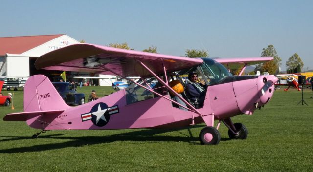 N4008A — - Taxiing for a extra large ordinance Pumpkin drop is this 1947 Aeronca 7BCM Champion on the "Great Pumpkin" fly-In weekend in the Autumn of 2022.