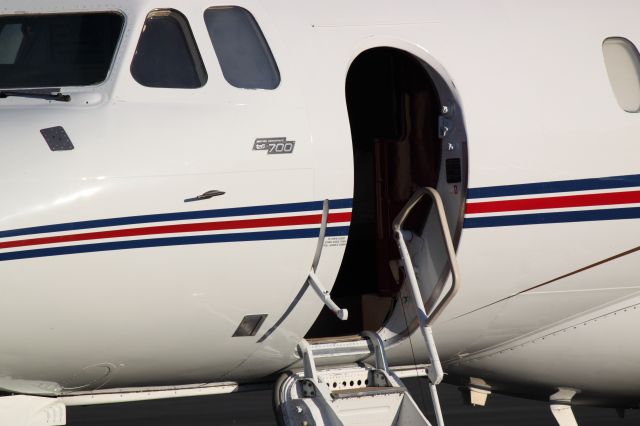 Hawker 800 (N810KB) - Close up of airstairs at CTJ on 11/11/2011