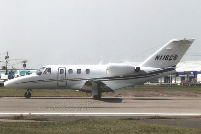 Cessna Citation CJ1 (N116CS) - Departing rwy 14 in Sep-06.br /br /Reregistered N952SP 12-Jan-08,br /then N525LE 30-Aug-08.