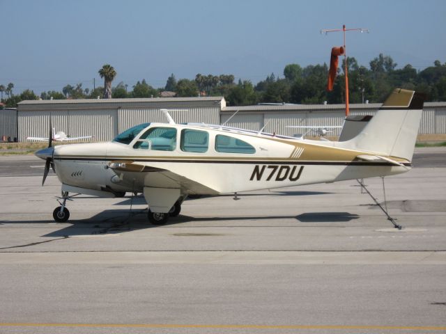 Beechcraft Bonanza (33) (N7DU) - PARKED AT FULLERTON