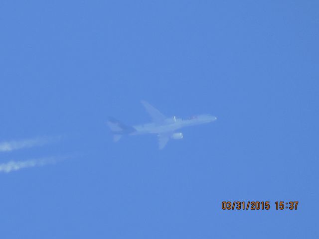 Boeing 757-200 (N773FD) - FedEx flight 522 from MEM to ICT over Southeastern Kansas at 34,000 feet.