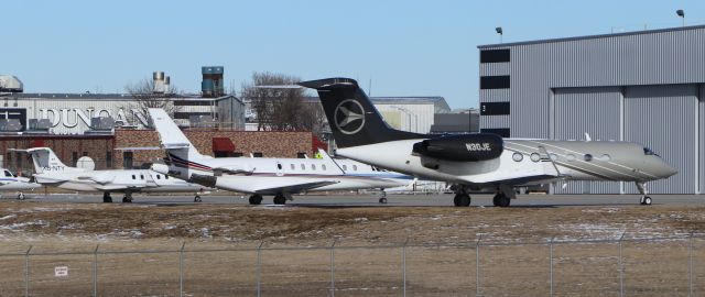 Gulfstream Aerospace Gulfstream IV (N30JE) - 12/30/23 outside the Duncan facility, engineless LJ-31A XB-NTY