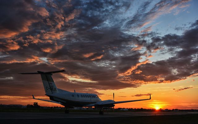 Beechcraft Super King Air 350 (C-GEJE) - Another sunset at my local airport. 22-05-2021