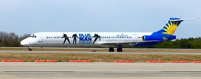 McDonnell Douglas MD-83 (N405NV) - Blue Man Group plane.