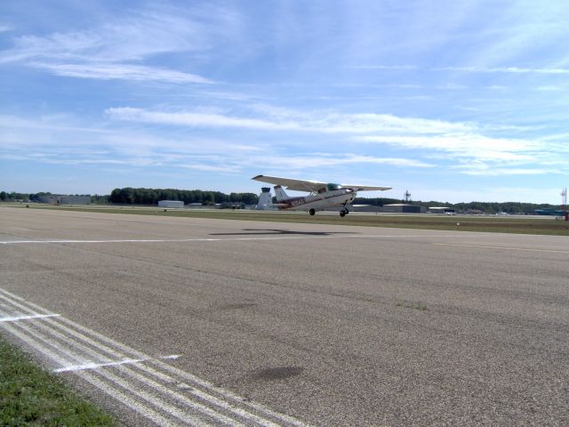 Cessna Skyhawk (N20421) - West Michigan Flying Clubs annual spot landing/ bomb drop. Who says you cant talk about dropping bombs on airports anymore...  http://www.wmflyingclub.org