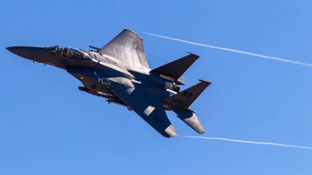 McDonnell Douglas F-15 Eagle (90-0239) - Flexing out of Nellis AFB during Red Flag 19-1