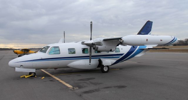 Mitsubishi MU-2 (N718EE) - A Mitsubishi MU-2B on the ramp at Thomas J. Brumlik Field, Albertville Regional Airport, AL - January 12, 2017.