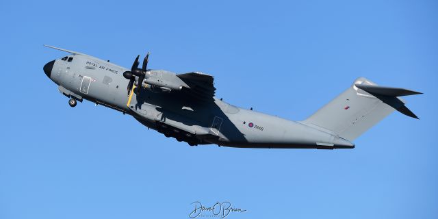 AIRBUS A-400M Atlas (MBB418) - ASCOT4504 lifting off from Portsmouth International Airport