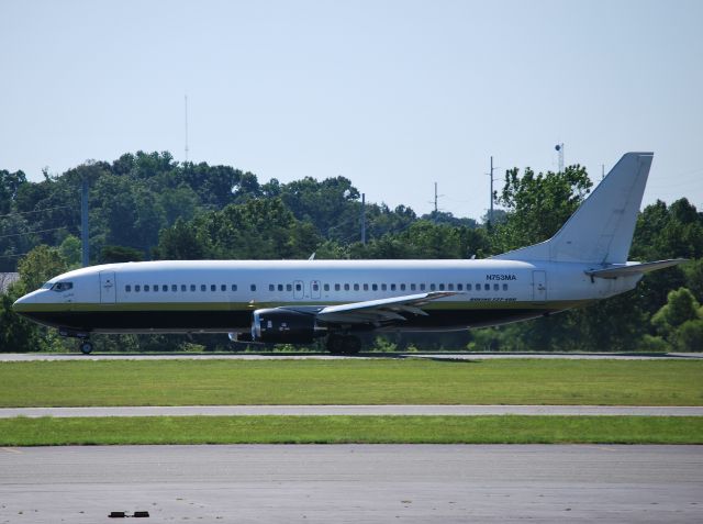 BOEING 737-400 (N753MA) - NASCAR teams departing runway 2 headed for Kentucky at KJQF - 6/27/12