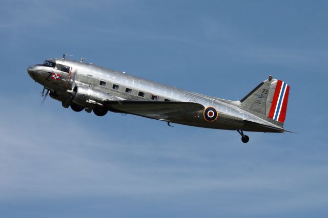 Douglas DC-3 (LN-WND) - DC-3 LN-WND shgowing her beautifull lines during the 2016 Flying Legends Airshow