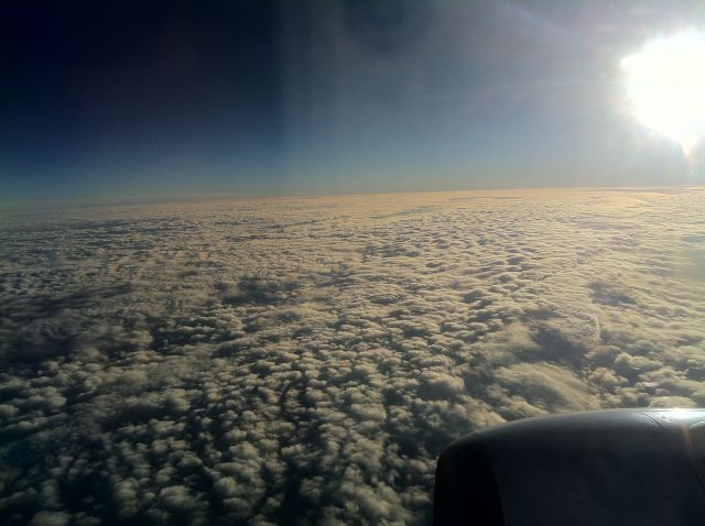 Boeing 737-700 — - From AMS to BUD. Cloud formations