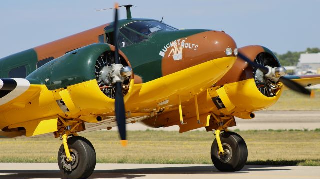 Beechcraft 18 (N70GA) - “Bucket of Bolts”. Warbirds portion of the Friday afternoon airshow. br /br /7/28/23