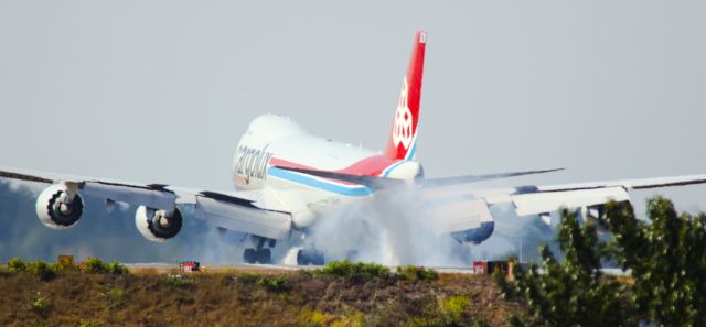 BOEING 747-8 (LX-VCF) - LUX FT9:32 "Not Without My Mask Livery"