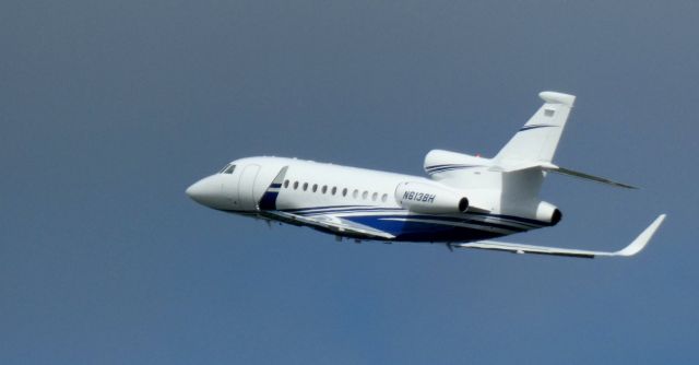 Dassault Falcon 900 (N613BH) - Shortly after departure is this 2005 Dassault Falcon 900LX in the Spring of 2025.