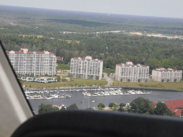 Beechcraft Bonanza (36) (N636HB) - View of Barefoot Resort at North Myrtle Beach, SC.