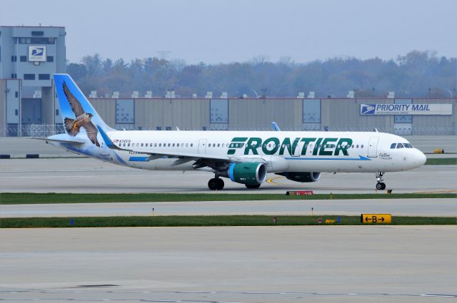 Airbus A321 (N710FR) - Eagles vs Falcons. NFL in America.