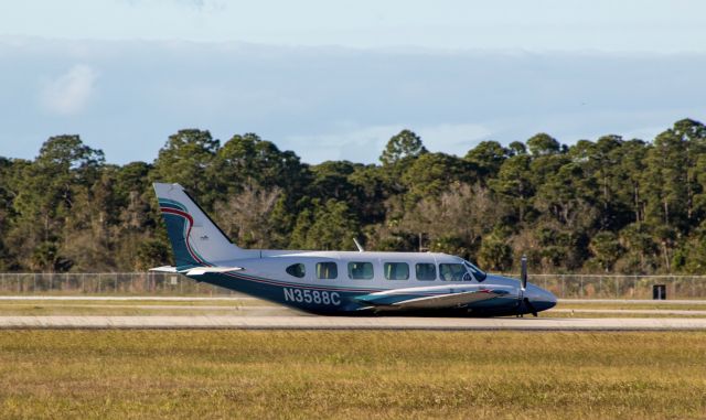 Piper Navajo (N3588CC) - Gear up landing. br /Vero Beach Regional Airport br /December 28,2020