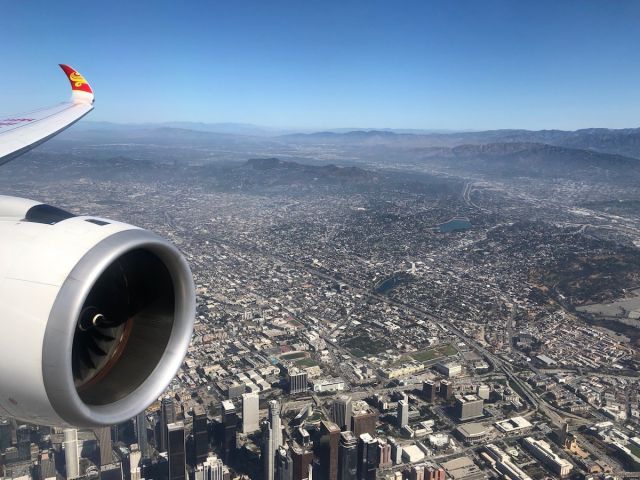 Airbus A350-900 — - Beautiful approach to LA