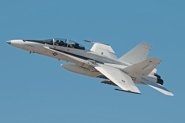 16-2885 — - VMFAT-101 now flies this unmarked Hornet which at one time flew for the USN Test Pilot School as well as VFA-125/122