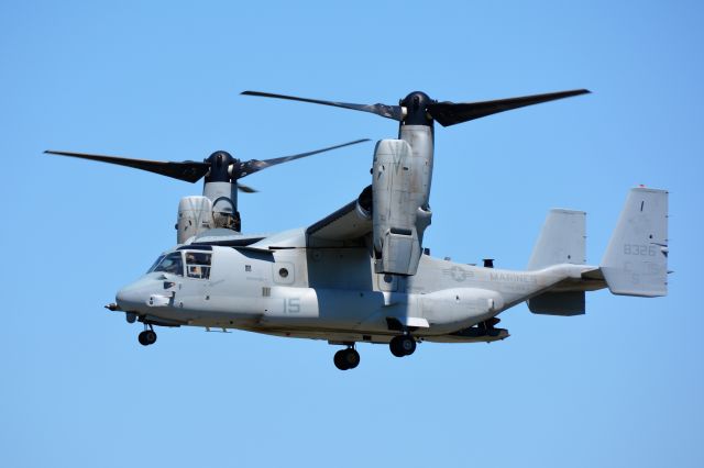 Bell V-22 Osprey (16-8326) - USMC V-22 Osprey of the Marine Medium Tiltrotor Squadron 266 at Teterboro Airport, NJ.