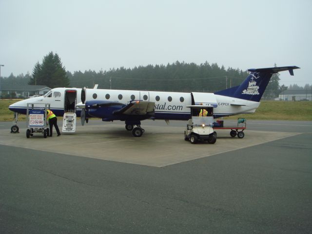 — — - Safely on the ground in Comox, Vancouver Island. Great ride from Vancouver. The company doesnt pay these pilots enough! In cloud from about 5,000 down to the runway. 